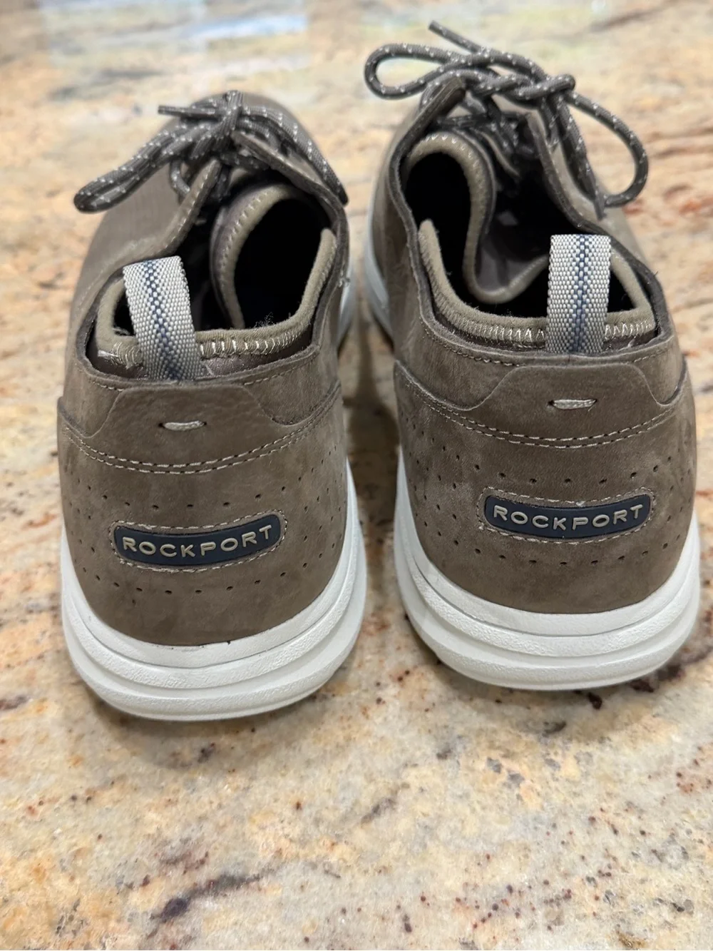 Rockport  Men’s Taupe Perforated Casual Sneakers Size 13